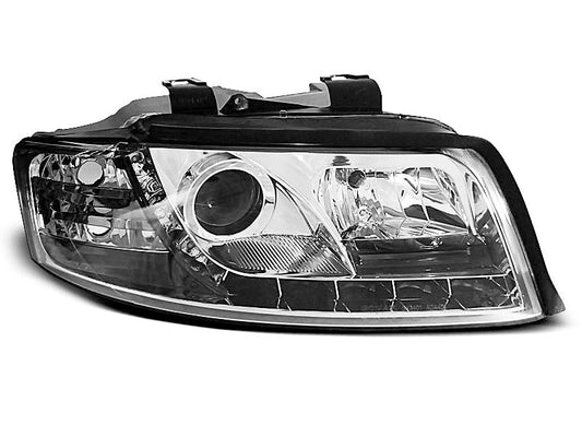 Tuning-Tec LED Tagfahrlicht Scheinwerfer für Audi A4 B6 00-04 chrom