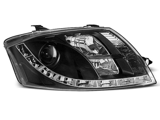 Tuning-Tec LED Tagfahrlicht Scheinwerfer für Audi TT 8N 99-06 schwarz