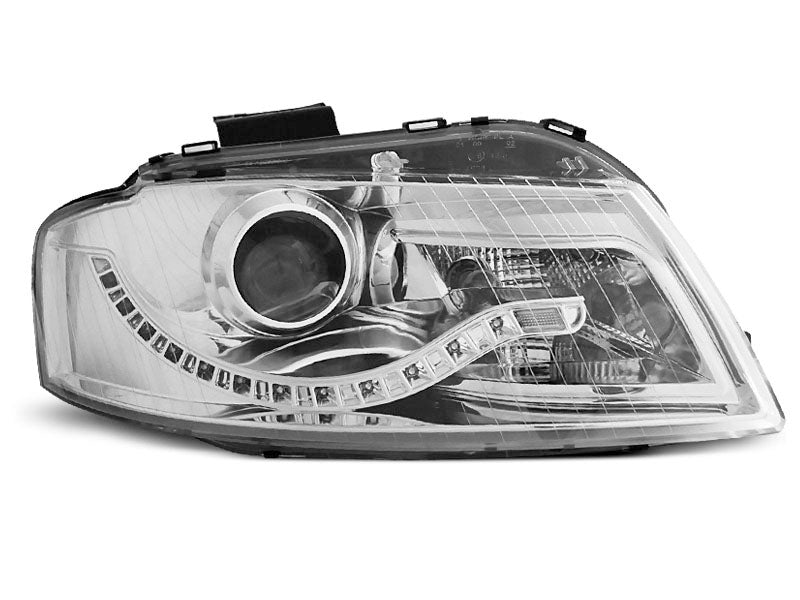 Tuning-Tec LED Tagfahrlicht- Scheinwerfer für Audi A3 8P 04-08 chrom
