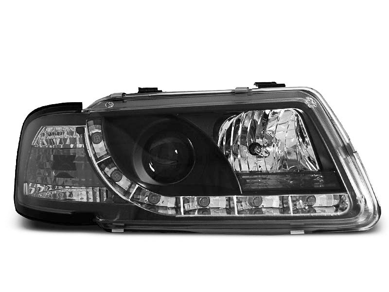 Tuning-Tec LED Tagfahrlicht Scheinwerfer für Audi A3 8L 96-00 schwarz