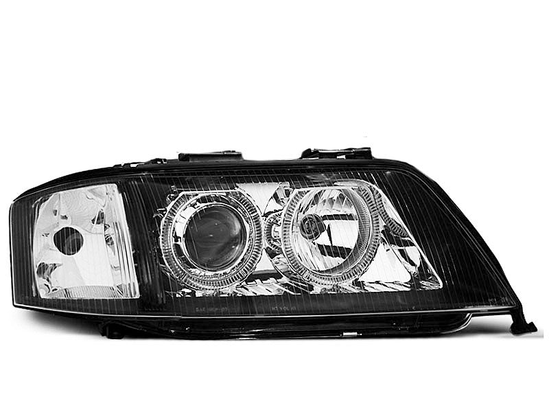 Tuning-Tec LED Angel Eyes Scheinwerfer für Audi A6 4B 97-01 schwarz