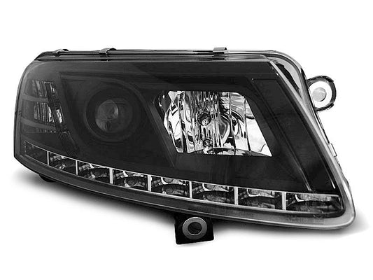 Tuning-Tec Xenon LED Angel Eyes Scheinwerfer für Audi A6 C6 (4F) 04-08 schwarz