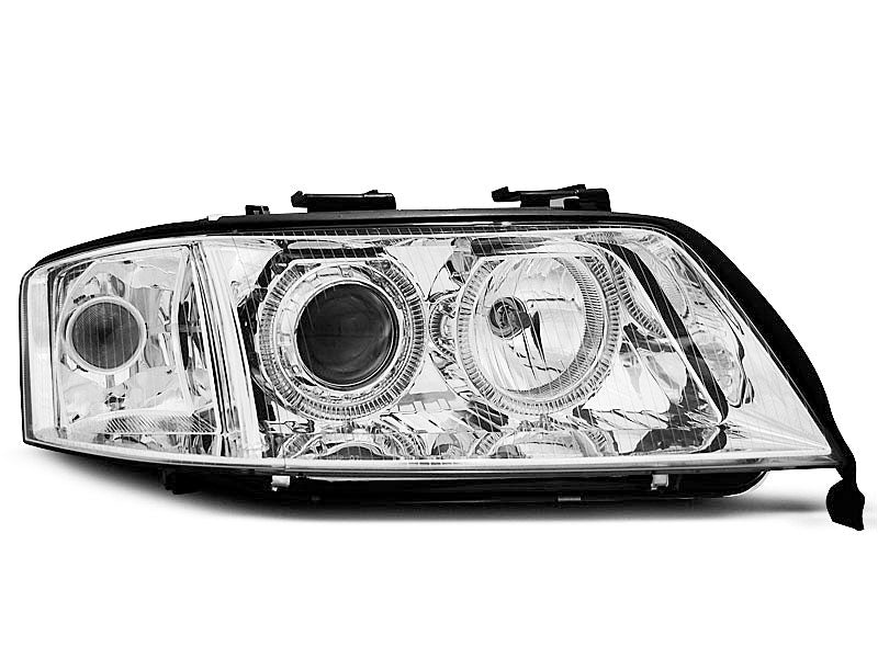 Tuning-Tec LED Angel Eyes Scheinwerfer für Audi A6 4B 01-04 chrom