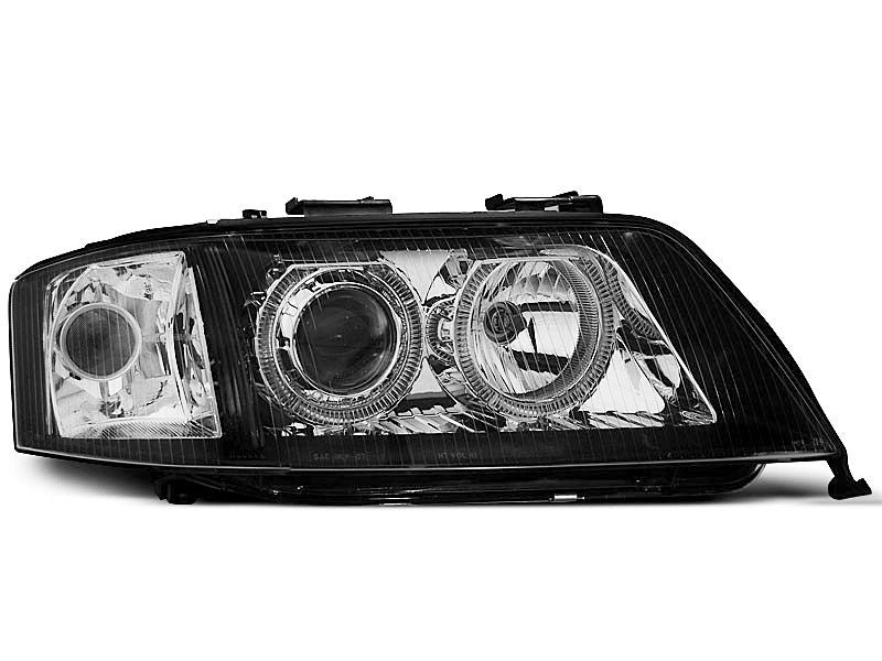 Tuning-Tec Xenon Angel Eyes Scheinwerfer für Audi A6 4B 99-01 schwarz