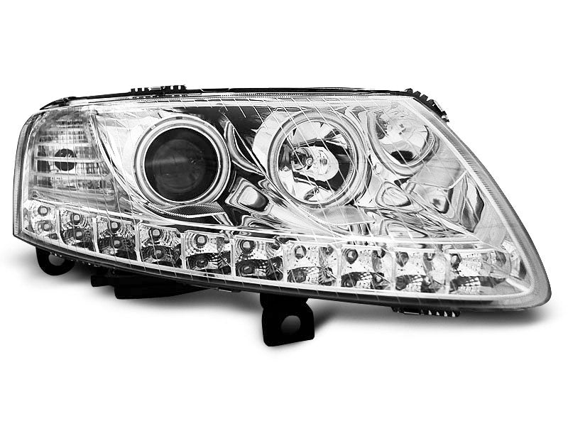Tuning-Tec LED Angel Eyes Scheinwerfer für Audi A6 C6 (4F) 04-08 chrom