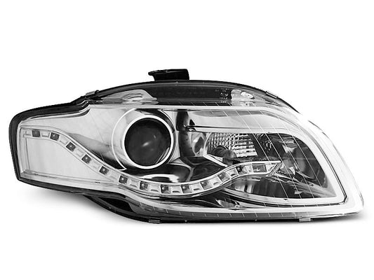 Tuning-Tec LED Tagfahrlicht Scheinwerfer für Audi A4 B7 05-08 chrom