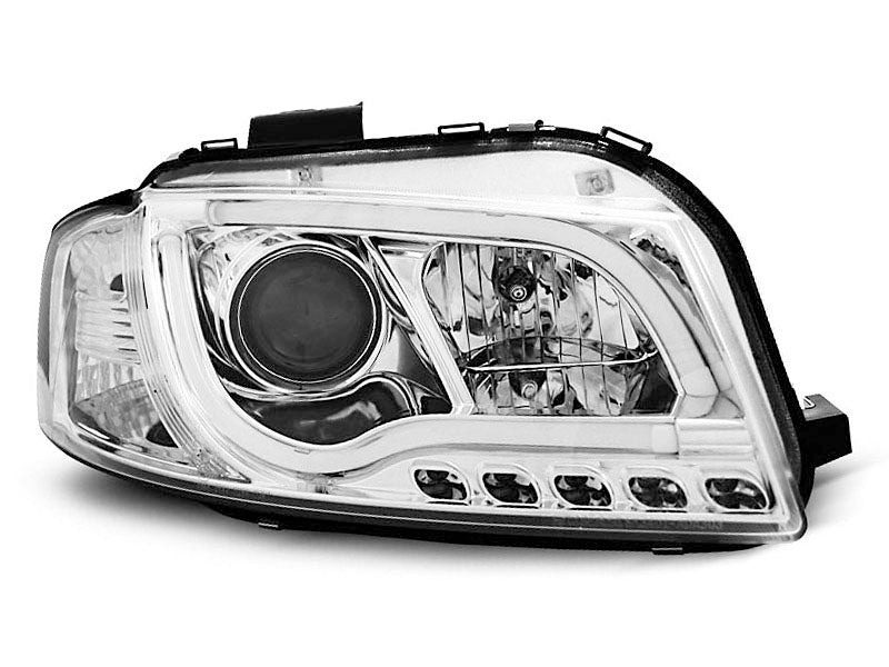 Tuning-Tec LED Tagfahrlicht Scheinwerfer für Audi A3 8P 04-08 chrom
