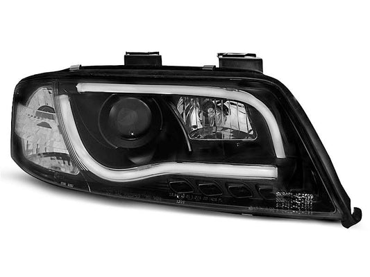 Tuning-Tec LED Tagfahrlicht Scheinwerfer für Audi A6 4B 01-04 schwarz LTI