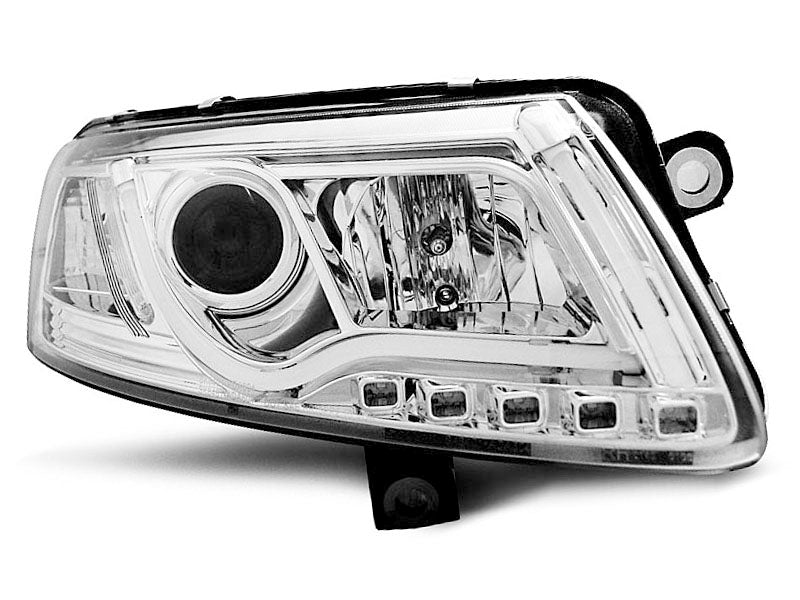Tuning-Tec Xenon LED Tagfahrlicht Scheinwerfer für Audi A6 C6 (4F) 04-08 chrom LTI