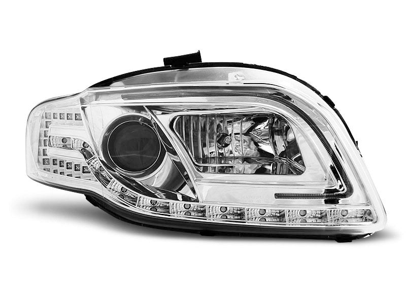 Tuning-Tec LED Tagfahrlicht Scheinwerfer für Audi A4 B7 05-08 chrom