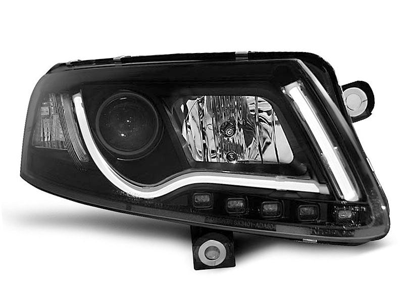 Tuning-Tec LED Tagfahrlicht Scheinwerfer für Audi A6 C6 (4F) 04-08 schwarz LTI