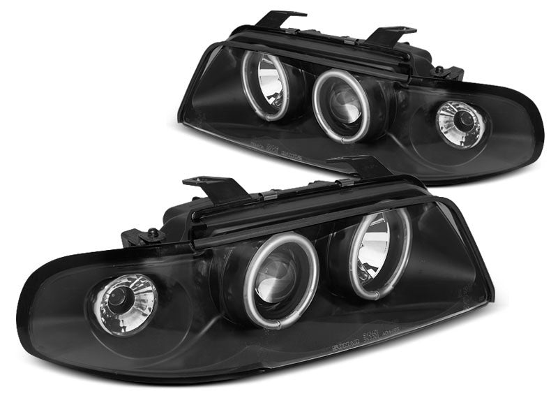 Tuning-Tec LED Angel Eyes Scheinwerfer für Audi A4 B5 94-98 schwarz CCFL