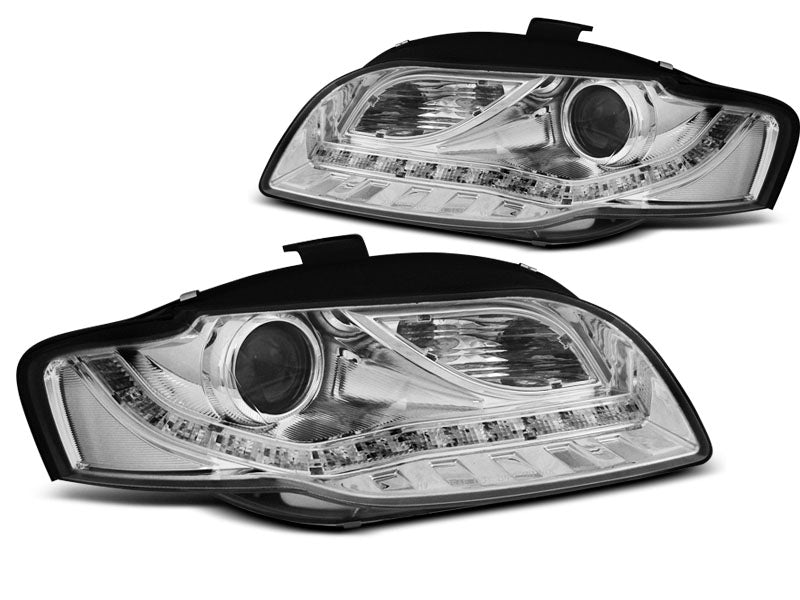 Tuning-Tec LED Tagfahrlicht Scheinwerfer für Audi A4 B7 05-08 chrom