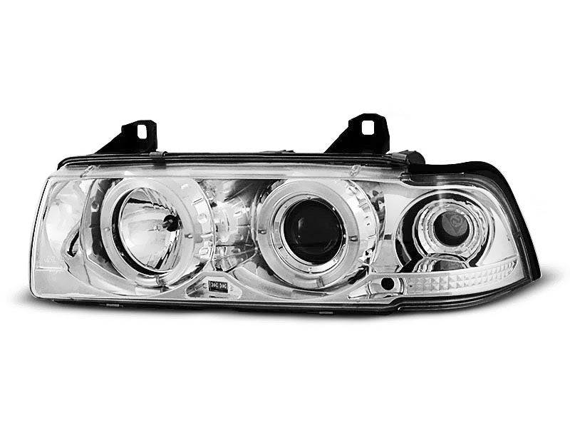 Tuning-Tec LED Angel Eyes Scheinwerfer für BMW 3er E36 90-99 chrom