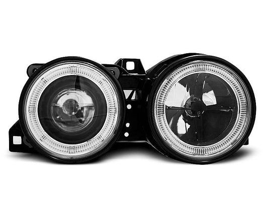 Tuning-Tec Angel Eyes Scheinwerfer für BMW 3er E30 82-94 schwarz