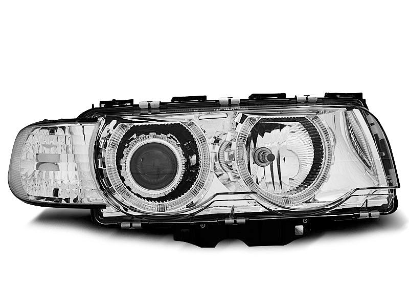 Tuning-Tec Angel Eyes Scheinwerfer für BMW 7er E38 Facelift 98-01 chrom
