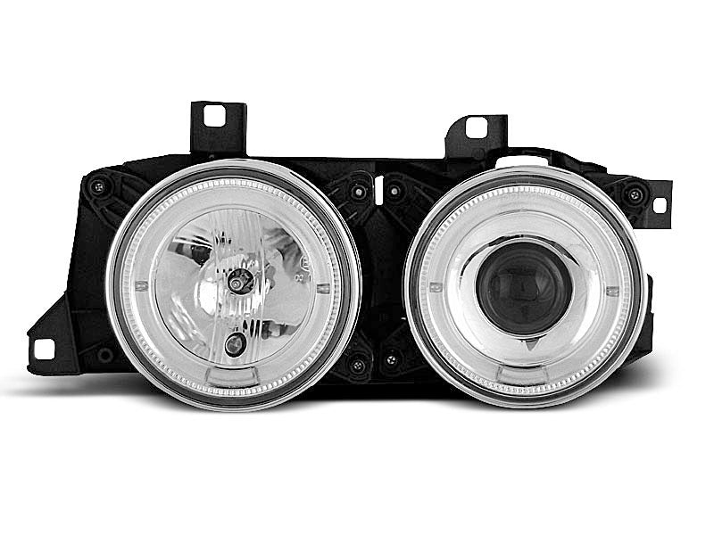 Tuning-Tec LED Angel Eyes Scheinwerfer für BMW 5er E34 /7er E32 86-95 chrom