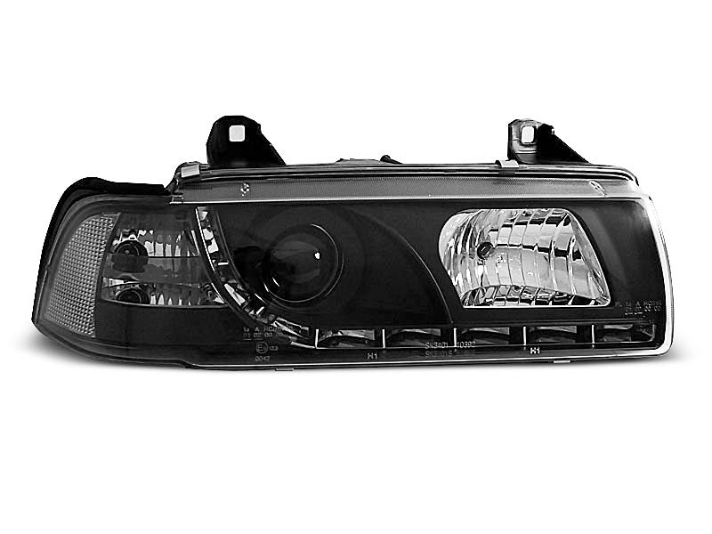 Tuning-Tec LED Tagfahrlicht Scheinwerfer für BMW 3er E36 90-99 schwarz