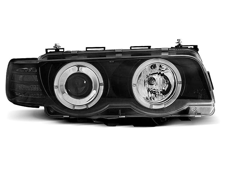 Tuning-Tec LED Angel Eyes Scheinwerfer für BMW 7er E38 Facelift 98-01 schwarz