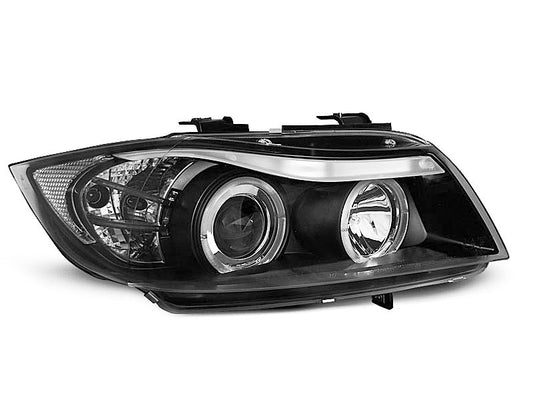 Tuning-Tec LED Angel Eyes Scheinwerfer für BMW 3er E90/E91 05-08 schwarz