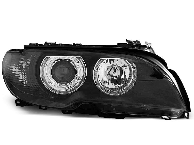 Tuning-Tec Angel Eyes Scheinwerfer für BMW 3er E46 Coupe / Cabrio 03-06 schwarz Set
