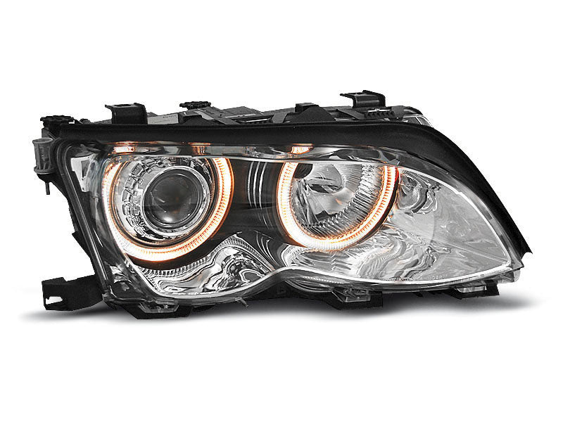 Tuning-Tec Angel Eyes Scheinwerfer für BMW 3er E46 01-05 chrom Set