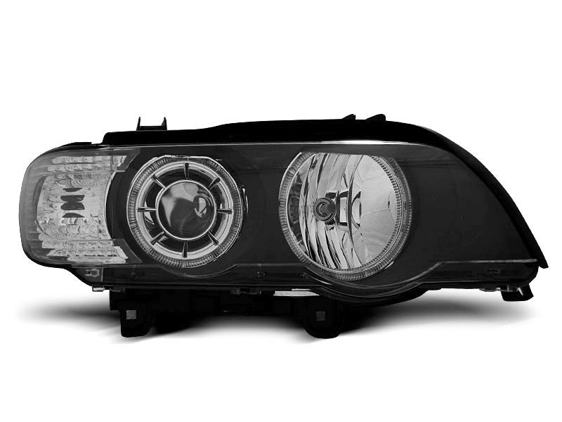 Tuning-Tec Xenon Angel Eyes Scheinwerfer für BMW X5 E53 99-03 schwarz