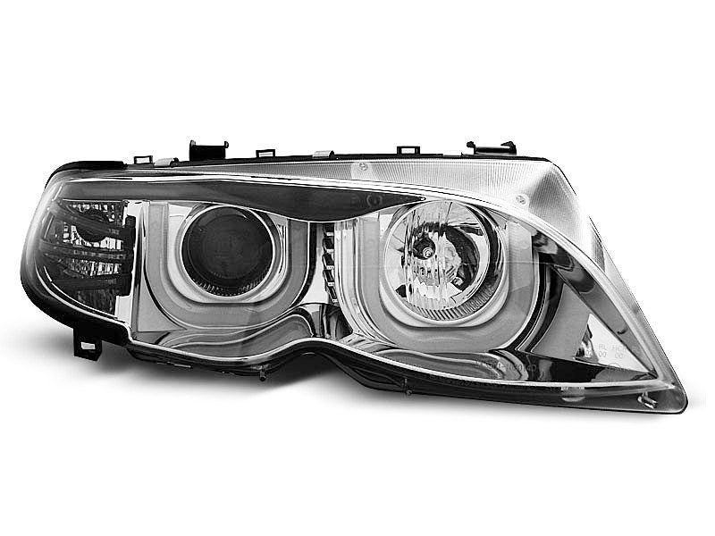 Tuning-Tec LED 3D Angel Eyes Scheinwerfer für BMW 3er E46 01-05 chrom Set