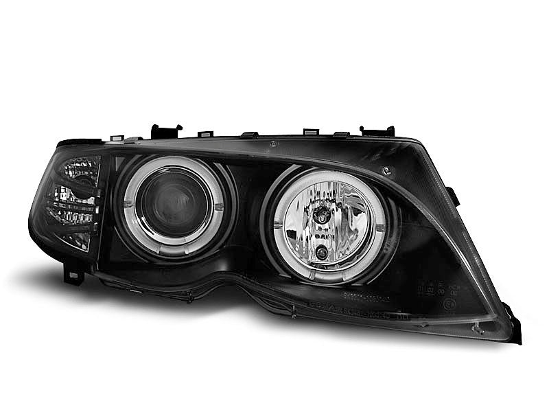 Tuning-Tec LED Angel Eyes Scheinwerfer für BMW 3er E46 01-05 schwarz Set