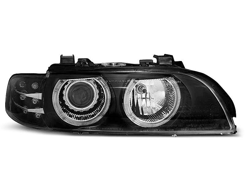 Tuning-Tec Angel Eyes Scheinwerfer für BMW 5er E39 95-03 schwarz mit LED Blinker