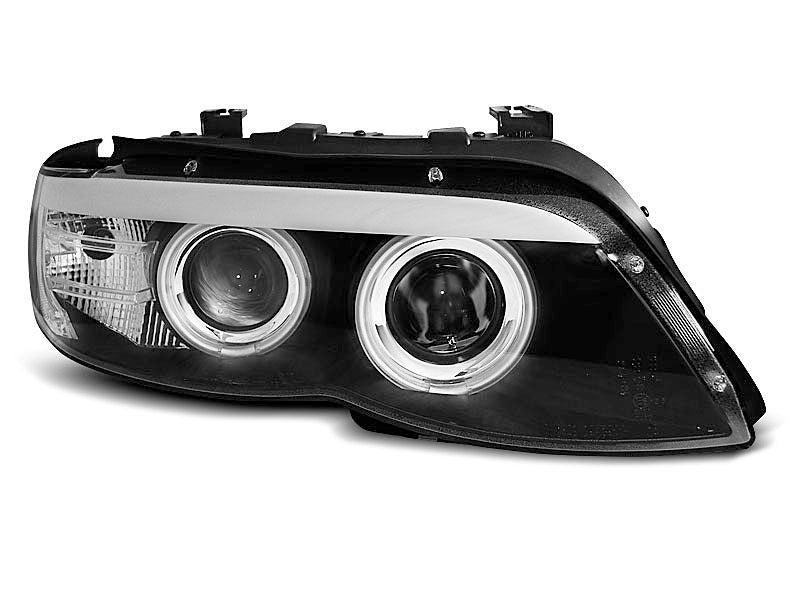 Tuning-Tec Xenon LED Angel Eyes Scheinwerfer für BMW X5 E53 03-06 schwarz
