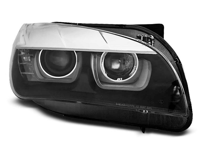 Tuning-Tec Xenon LED Tagfahrlicht Angel Eyes Scheinwerfer für BMW X1 E84 Facelift 12-14 schwarz