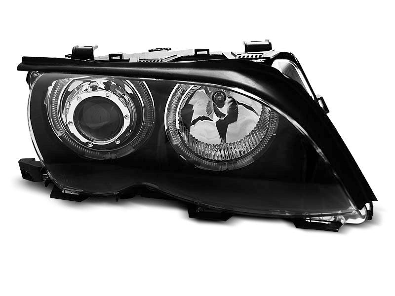Tuning-Tec LED Angel Eyes Scheinwerfer für BMW 3er E46 01-05 schwarz Set