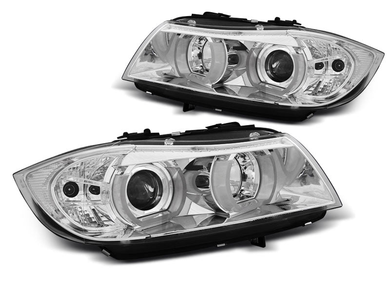Tuning-Tec 3D LED Angel Eyes Scheinwerfer für BMW 3er E90/E91 05-08 chrom