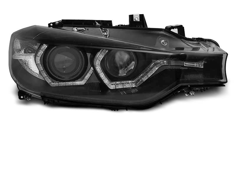 Tuning-Tec LED Tagfahrlicht Angel Eyes Scheinwerfer für BMW 3er F30/F31 11-15 schwarz