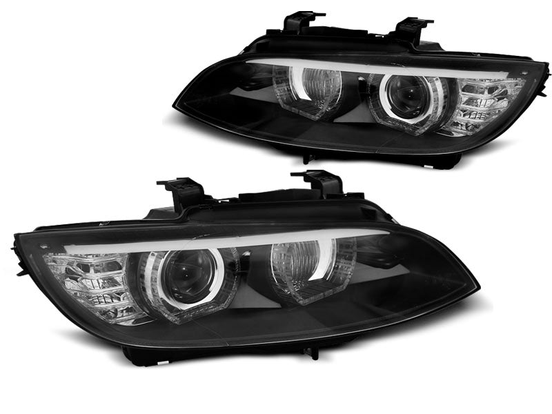 Tuning-Tec 3D Xenon LED Tagfahrlicht Angel Eyes Scheinwerfer für BMW 3er Coupe/Cabrio E92/E93 06-10 schwarz