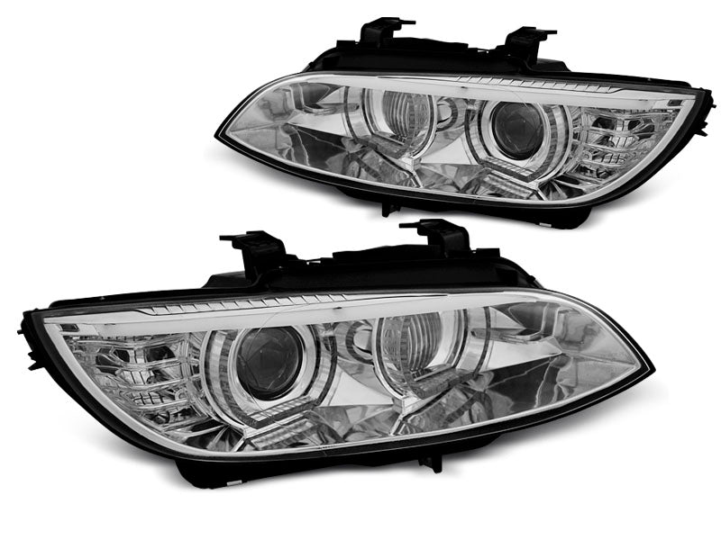 Tuning-Tec 3D Xenon LED Tagfahrlicht Angel Eyes Scheinwerfer für BMW 3er Coupe/Cabrio E92/E93 06-10 chrom
