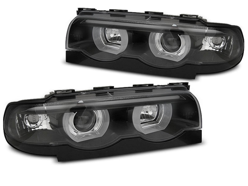 Tuning-Tec 3D LED Angel Eyes Scheinwerfer für BMW 7er E38 94-98 schwarz