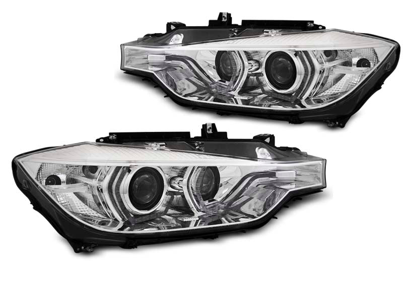 Tuning-Tec Xenon LED Tagfahrlicht Angel Eyes Scheinwerfer für BMW 3er F30/F31 11-15 chrom