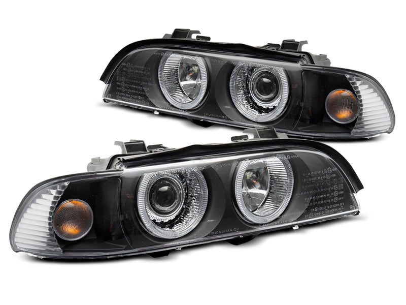 Tuning-Tec Xenon Angel Eyes Scheinwerfer für BMW 5er E39 Facelift (LCI) 00-03 schwarz (DEPO)