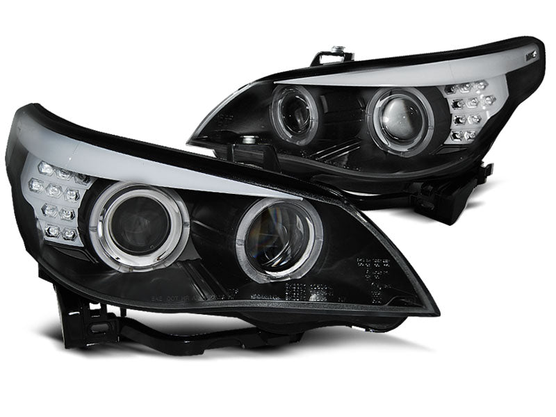 Tuning-Tec Xenon D2S Angel Eyes Scheinwerfer für BMW 5er E60/E61 03-05 schwarz