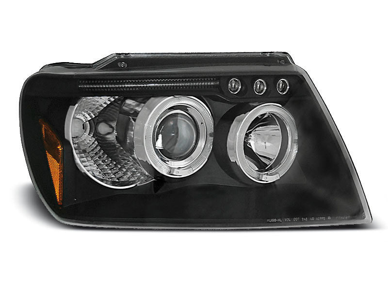 Tuning-Tec LED Angel Eyes Scheinwerfer für Jeep Grand Cherokee 99-05 schwarz