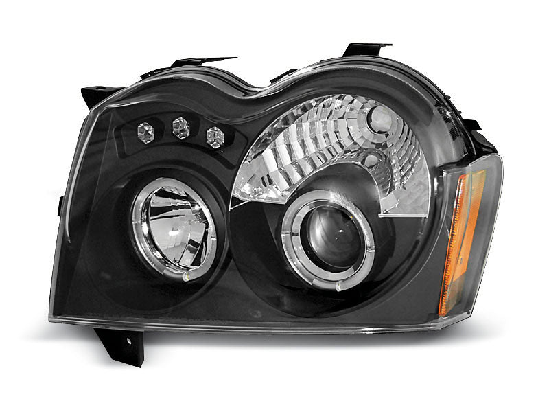 Tuning-Tec LED Angel Eyes Scheinwerfer für Jeep Grand Cherokee 05-08 schwarz