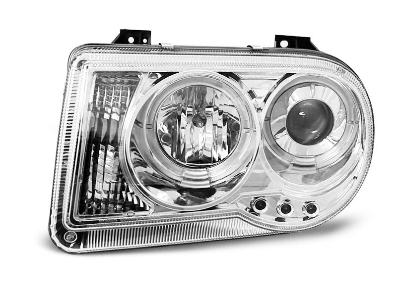 Tuning-Tec LED Angel Eyes Scheinwerfer für Chrysler 300C 05-10 chrom
