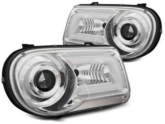Tuning-Tec LED Tagfahrlicht Scheinwerfer für Chrysler 300C 05-10 chrom LTI