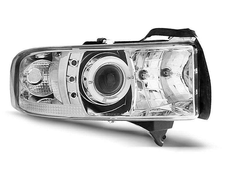 Tuning-Tec LED Angel Eyes Scheinwerfer für Dodge RAM 94-01 chrom
