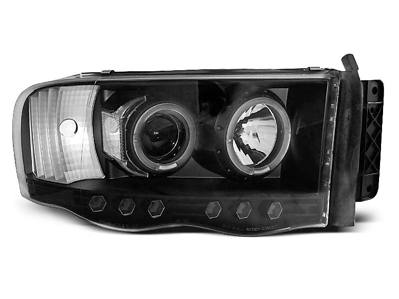 Tuning-Tec LED Angel Eyes Scheinwerfer für Dodge RAM 02-06 schwarz