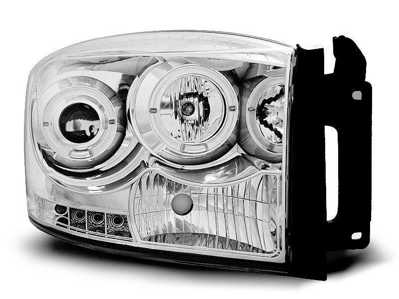 Tuning-Tec LED Angel Eyes Scheinwerfer für Dodge RAM 06-08 chrom