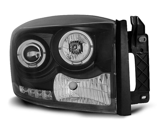 Tuning-Tec LED Angel Eyes Scheinwerfer für Dodge RAM 06-08 schwarz