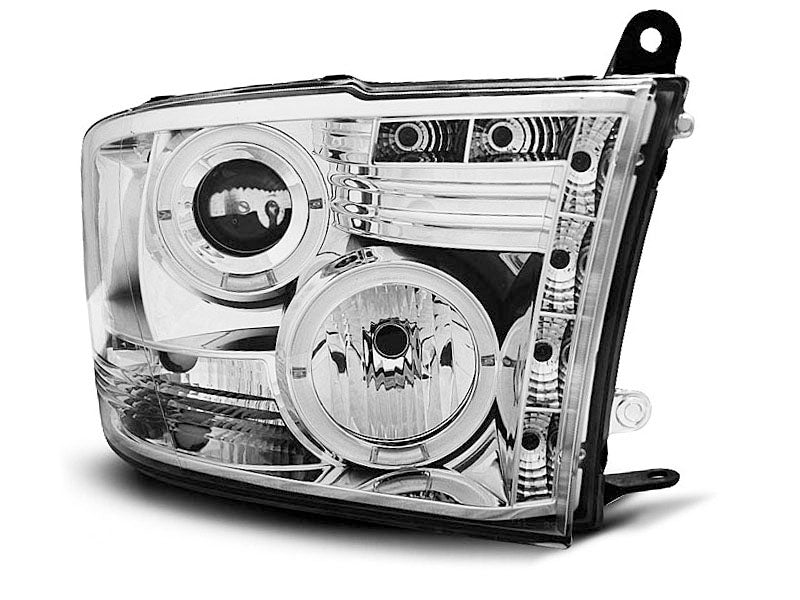 Tuning-Tec LED Angel Eyes Scheinwerfer für Dodge RAM 09-18 chrom